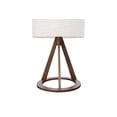 thumbnail image 5 of Creative Co-Op Geometric Wood Table Lamp with Linen Shade, 5 of 5