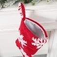 thumbnail image 5 of Anhility Christmas Stockings, 20" x 12" Large Size Red Snowflake Graphic Knitted Hanging Stockings Gifts for Xmas Tree Fireplace Mantle Family Holiday Party Decorations, 5 of 8