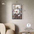 thumbnail image 5 of White Textured Flowers Canvas Elegant Floral Wall Art by Art Remedy, Black Frame, 20" x 30", 5 of 7