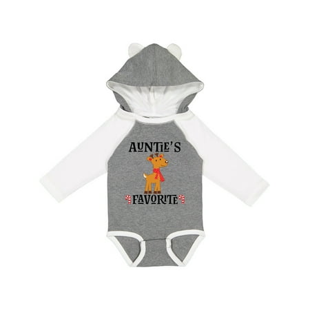 

Inktastic Auntie s Favorite Niece Nephew Christmas Gift Baby Boy or Baby Girl Long Sleeve Bodysuit