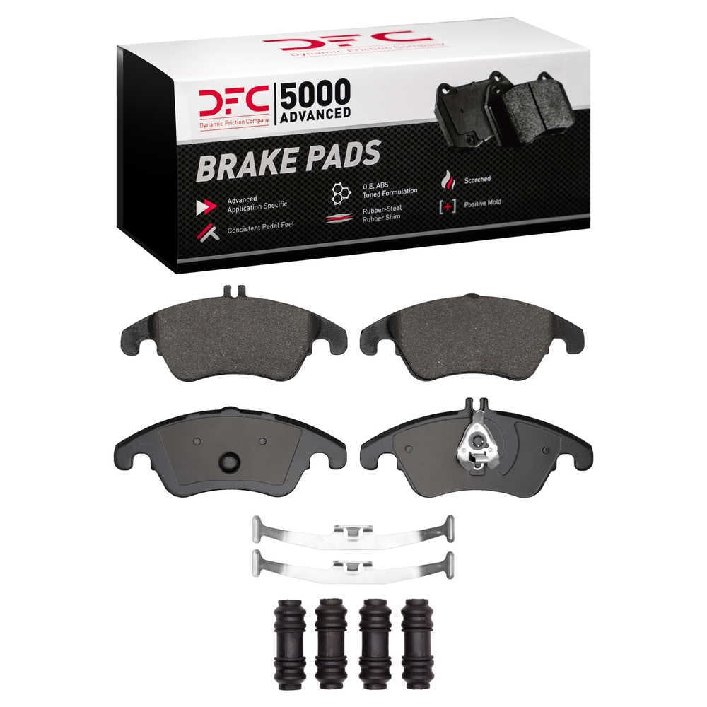 Dynamic Friction Company 1552-1342-01 DFC 5000 Advanced Brake Pads - Low Metallic and Hardware Kit