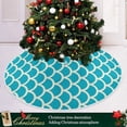 thumbnail image 6 of FMSHPON Blue Grey Scales Xmas Christmas Tree Skirt Stand Mat for Holiday Party Decoration Indoor Outdoor 48 inches, 6 of 6