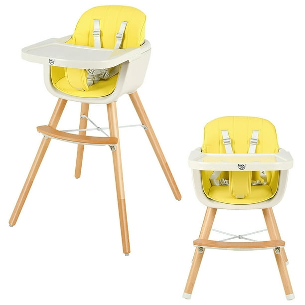 Babyjoy 3 In 1 Convertible Wooden High, Car Seat High Chair Combination