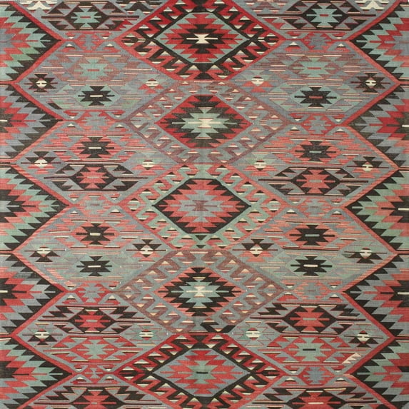 Ahgly Company Machine Washable Indoor Square Contemporary Brown Red Area Rugs, 8' Square