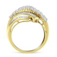 thumbnail image 3 of 10k Yellow Gold 1ct TDW Diamond Bypass Ring (H-I,SI1-SI2) - Size 6, 3 of 8