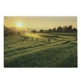 thumbnail image 1 of Country Cutting Board, Barley Field Sunset Samoeng Chiang Mai Thailand Nature Countryside Picture, Decorative Tempered Glass Cutting and Serving Board, Large Size, Green Yellow, by Ambesonne, 1 of 1