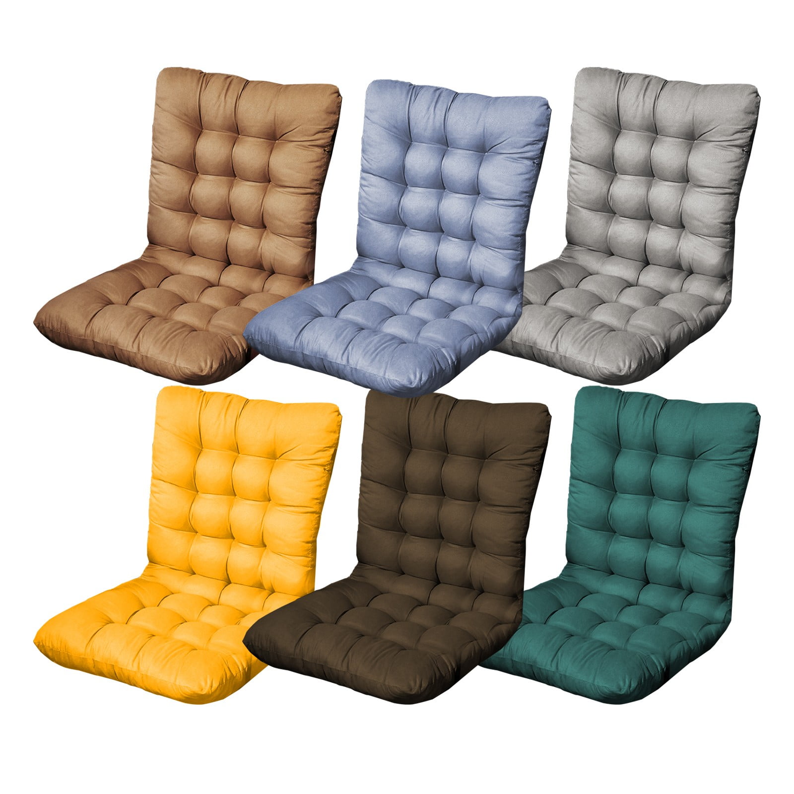 High Back Tufted Chair Cushion, Thick Deep Seat Padded Patio Furniture Cushion, Soft Comfort Replacement Cushion for Indoor Outdoor Wicker Chair Sofa, 27.56×13.78in