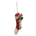 thumbnail image 7 of Northlight 5.75" Red Plaid and Burlap Christmas Stocking Ornament, 7 of 7