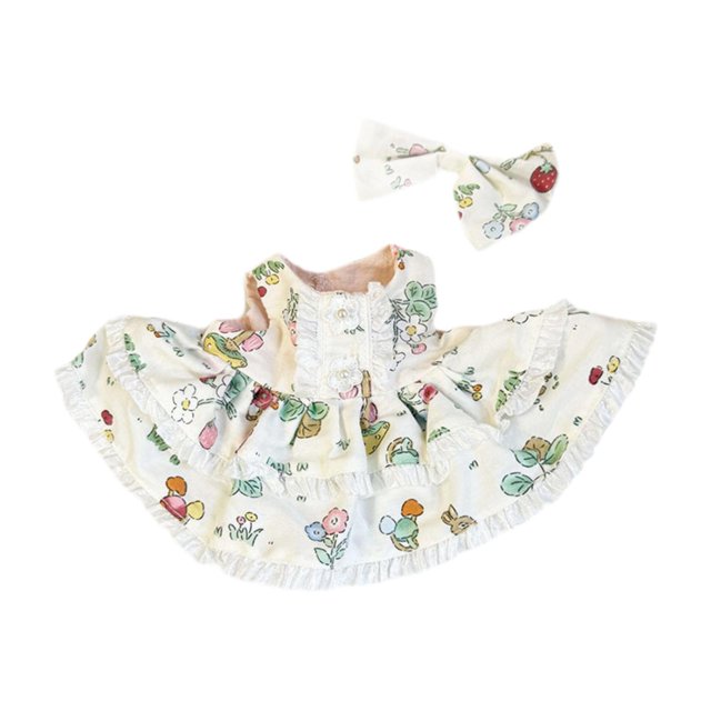 Vestido de Muñeca de 15 Pulgadas para Niñas, Atuendos de Muñeca Hechos a Mano, Cómodos, Lindos para Niños, Regalos de Cumpleaños Extraíbles, Ropa para