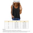 thumbnail image 5 of Camiseta sin mangas informal para mujer, decoración con botones, cuello redondo, transpirable, sin mangas, para verano, negro, L, 5 of 5