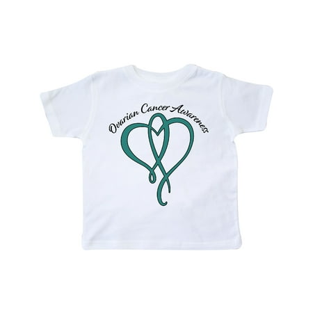 

Inktastic Ovarian Cancer Awareness with Teal Heart Ribbon Gift Toddler Boy or Toddler Girl T-Shirt