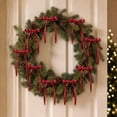 thumbnail image 4 of Christmas Tree Bows 12Pcs Christmas Ribbon Bow Ornaments for Tree Wreath Garland Gift Wrapping Holiday Decorations,5.9X3.14In Wine, 4 of 6