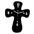 thumbnail image 2 of Reloj de pared con forma de cruz, decoración de pared, grandes números arábigos, regalo, reloj colgante Longitud 40 cm, 2 of 9