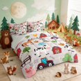 thumbnail image 2 of Erosebridal Farm Animals Full Size Bedding Sets for Boys Girls, Grey Farm Full Size Bed in a Bag, Gray Reversible 7pcs, 2 of 6