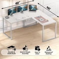 thumbnail image 4 of Mission 40-Inch Home Office Computer Desk, Rustic Brown, 4 of 9
