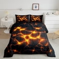 thumbnail image 2 of Erosebridal Natural Disaster Flame Comforter Sets Queen Size,Volcano Fluid Liquid Bedding Queen Comforter Set,Geometric Decor,Reversible,Ultra Soft,3 Pieces, 2 of 7