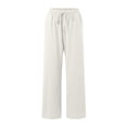 thumbnail image 4 of Women's Casual Pants Lightweight Relaxed Fit Trousers With Ties For Everyday Wear And Summer Outings, 4 of 5