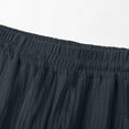 thumbnail image 4 of Capri Pants for Women Summer Baggy Comfy Straight Wide Leg Solid Elastic Waist Cropped Capris Soft Slacks(Dark Gray,M), 4 of 7