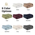 thumbnail image 5 of SUPERIOR King Blanket 100% Cotton, for All Season,Basket Weave Design, Taupe, 5 of 5