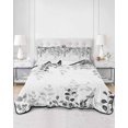 thumbnail image 2 of Twin XL Quilt Bedding Set, Grey Reversible Summer Quilt 3 Pieces, Eucalyptus Leaves Lightweight Bedspreads Coverlets with 2 Pillow Shams for All Seasons, 2 of 5