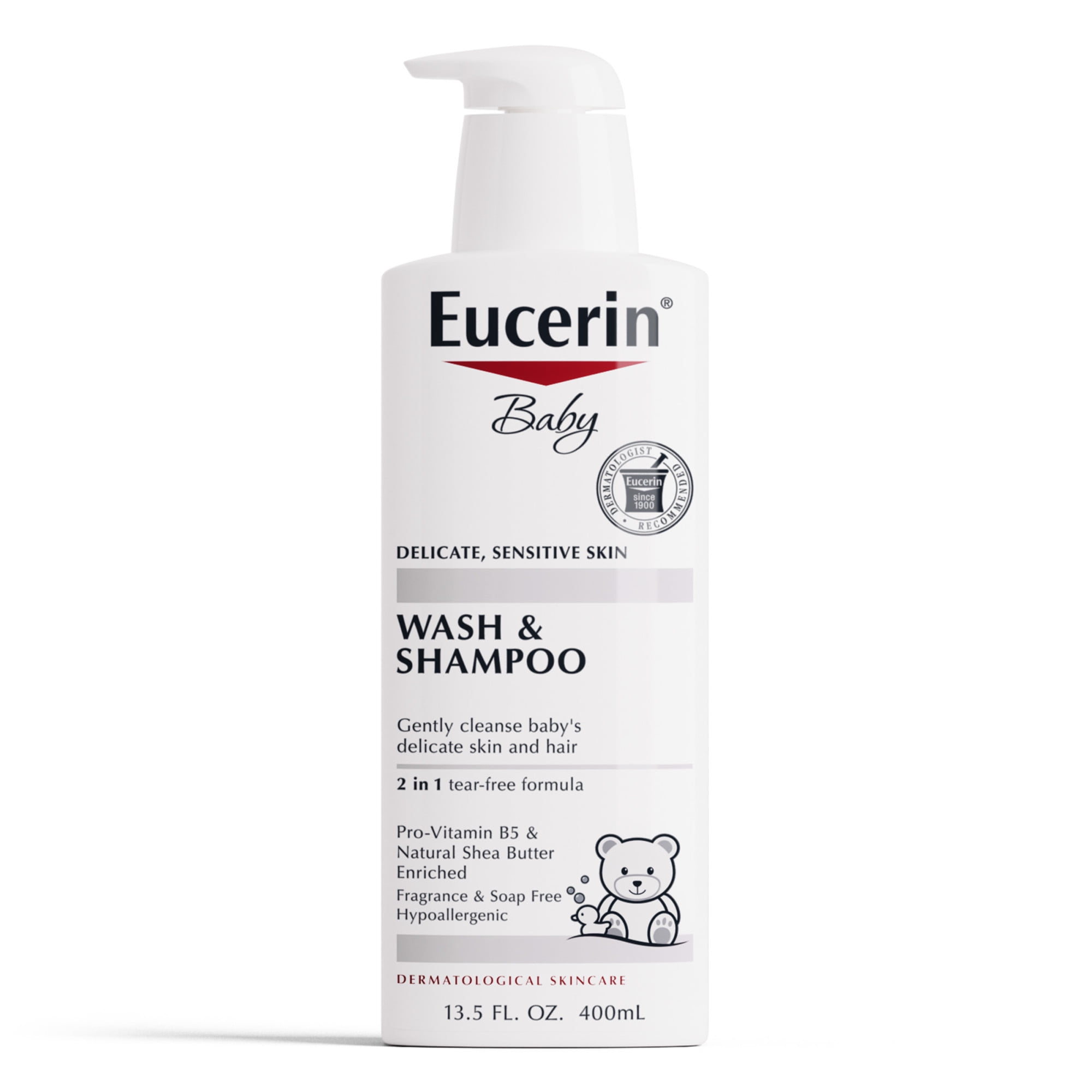 Eucerin Unscented Baby Shampoo and Body Wash, Tear-Free, fl