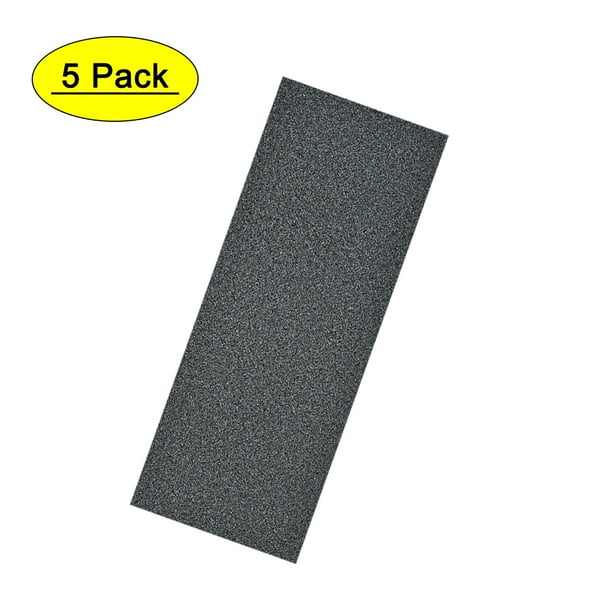 Uxcell 9" x 3.6" (230mm x 90mm) Papel de lija impermeable de 220 granos para uso en seco y húmedo, paquete de 5