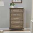 thumbnail image 5 of Memoryfield Wood 5-Drawer Tall Dresser, 48 in Chest of Drawers with Metal Handles, Storage for Bedroom, Living Room, Gray, 5 of 9