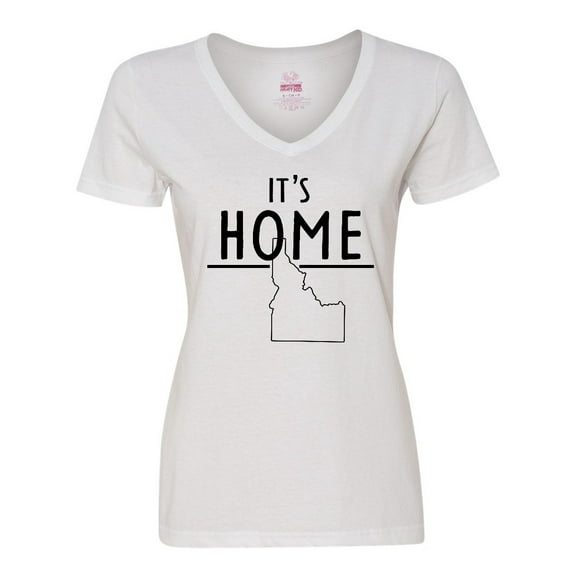 Inktastic It's Home- State of Idaho Outline Women's V-Neck T-Shirt
