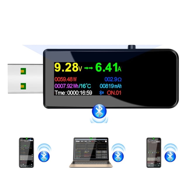 15 in 1 USB 3.1 Tester DC Power Meter Digital Voltmeter Voltimetro Volt Meter Power Bank Wattmeter Voltage Doctor Detector ,Improved Measurement Accuracy