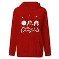 thumbnail image 3 of Christmas Sweatshirts for Women Christmas Women'S Casual Y K Printed Hoody Loose Tops Pullover Crew Neck Long Sleeve Blouse Hoody Women Hoodies Red XL, 3 of 5