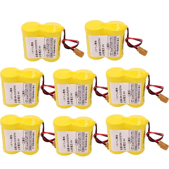 8Pcs  BR-CCF2TH Battery BR-C 6V 5000mAh BRCCF2TH Battery For Fanuc PLC BR-CCF2TH