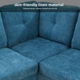 thumbnail image 4 of MAYEERTY Modern Adult 3-Piece Couch Living Room Sofa Set，Blue, 4 of 7