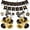 Black, variant on Graduation Decorations 2026 Set Black Gold, Congrats Grad Decor Set with Banner Hanging Swirls  Balloons for Grad Party Decorations