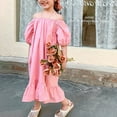 thumbnail image 2 of HIPYLO 4t Dresses for Toddler Girls Holiday Dresses Size 10-12 Tight Dress Girls 3t Outfits Thanksgiving Outfit Baby Teen Girl Gifts Christmas, Pink 7-8 Years, 2 of 9