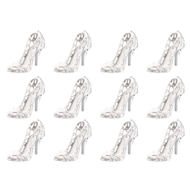 12 piezas de zapatos de tacón alto para fiesta, decoración colgante, adorno, colgante, telón de fondo
