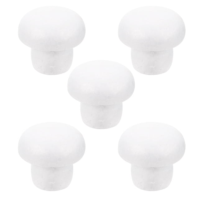 White Polystyrene Shapes Soft Packing Material For Kids Adult Crafting 5Pcs 3.1x3.1x2.7in