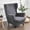 Anthracite, variant on CHENDIAN Stretch Wingback Chair Covers 2 Piece Beige Washable Slipcover