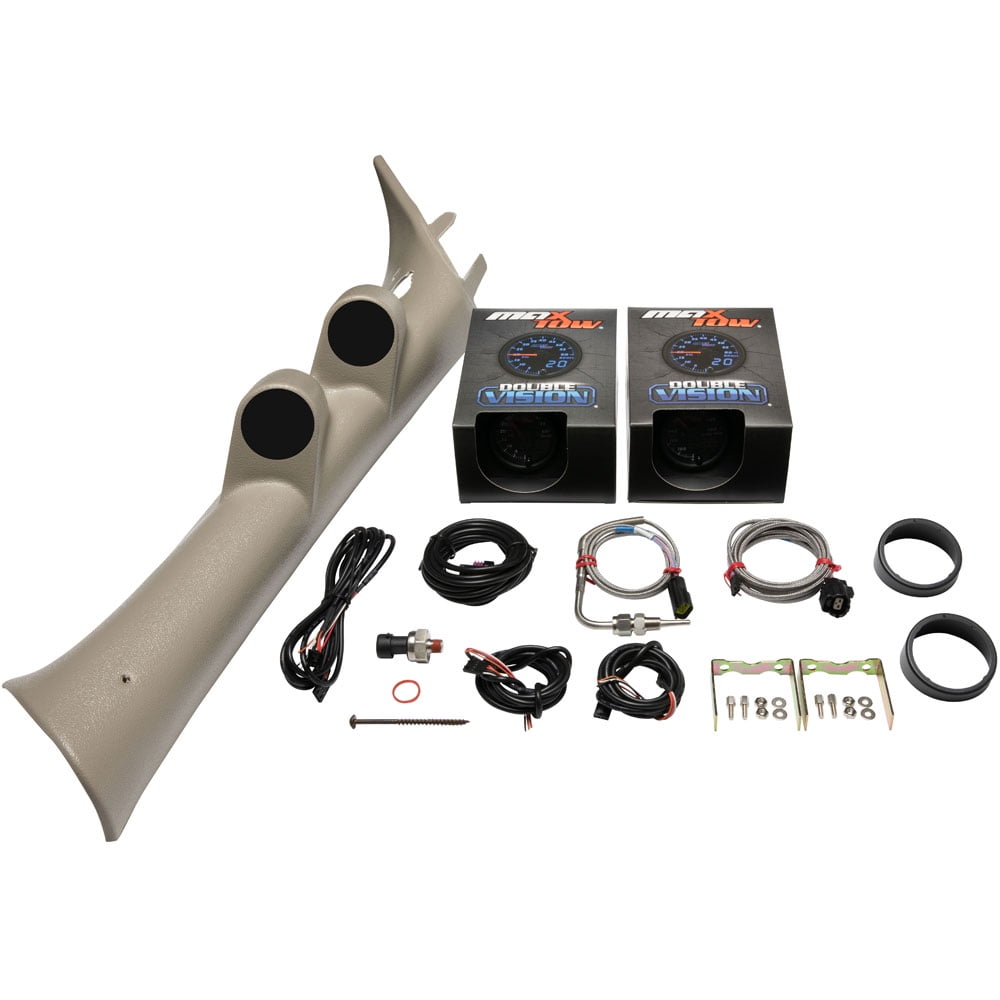 MaxTow 20072013 Chevrolet Silverado Duramax Tan Full Size Dual Gauge