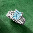 thumbnail image 5 of Ross-Simons 3.00 Carat Sky Blue Topaz Ring With White Topaz Accents in Sterling Silver, Women's, Adult, 5 of 6