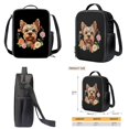 thumbnail image 4 of Xixirimido Yorkshire Terrier and Flower Pattern Kids Backpack Set for Boys Girls School Bookbag Lunch Bag Pencil Bag 3 in 1 Set Teens Student School Daypack, 4 of 4