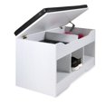 thumbnail image 2 of CAP LIVING Shoe Cabinet Cushioned Bench with Open Storage Cubbies Rack with Lift-Top Compartment for Entryway, Colors Available in Black Oak, Walnut and White Oak, 2 of 7