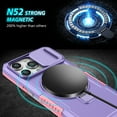 thumbnail image 2 of Dteck for iPhone 15 Pro Max Case with 360 Rotatable Magnetic Ring Stand Military-Grade Protection Compatatible with MagSafe Shockproof Translucent Phone Cases for Women men 6.7 Inch,Purple, 2 of 10