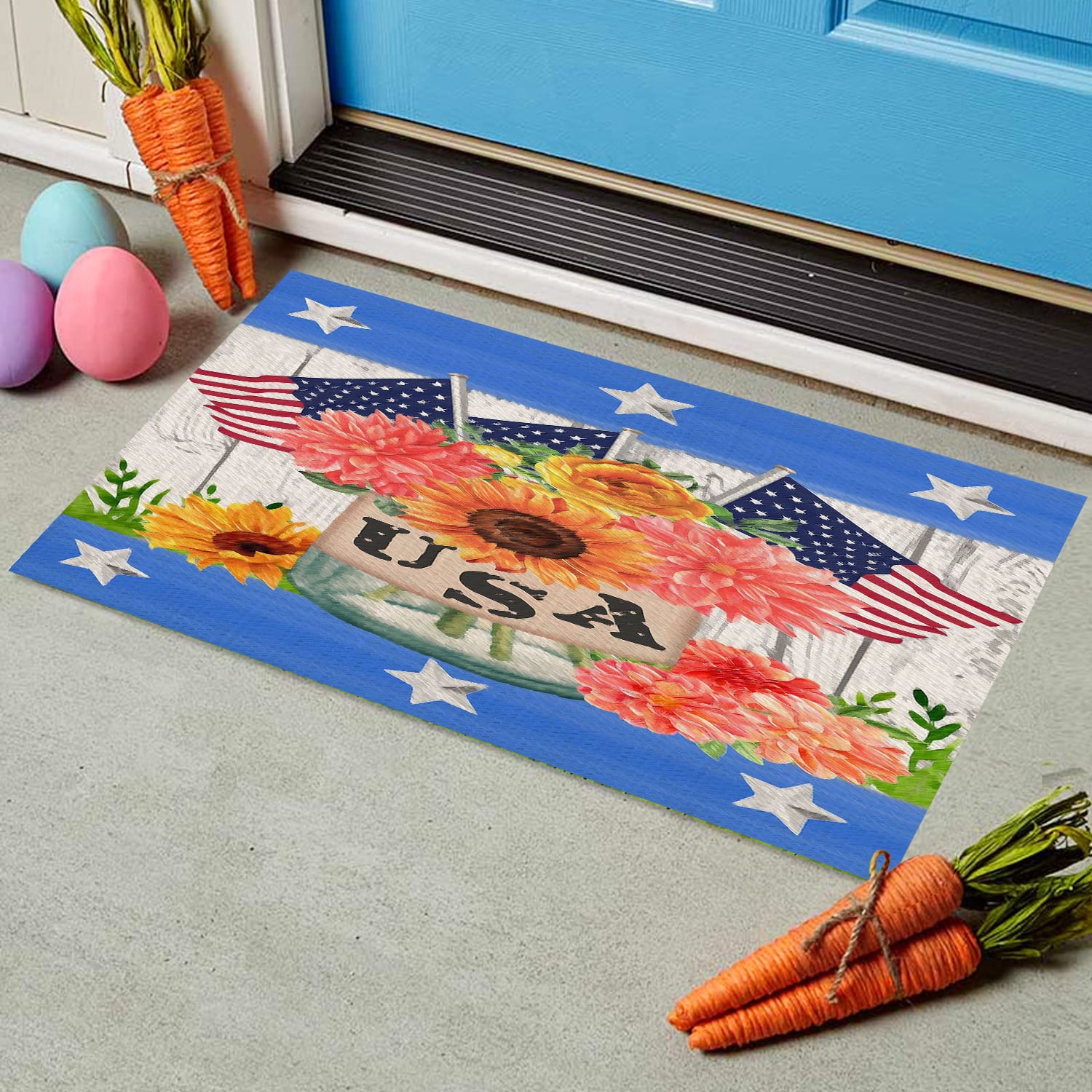 American Flag Door Mat Mat Outdoor Rug,Christmas Doormat for