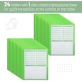 thumbnail image 6 of - Plastic Folders with Pockets and Prongs, 24 Pack, Letter Size, Green, Flexible Plastic Folders with Prongs, Clear Front Pocket and Card Slot, 6 of 6