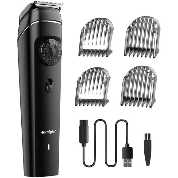 Tomight Hair Clipper, 6-in-1 Beard Trimmer for Men, Hair Trimmer Set, Electric Beard Shaver with 4 Guide Combs