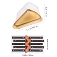thumbnail image 2 of Cajas de pastel triangulares de 50 piezas recipientes de pastel de pastel transparente con pegatinas para el postre de panadería, 2 of 6