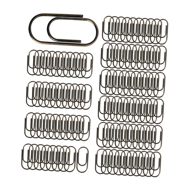 100pcs clips de papel notas clips clasificados metal de metal fácil de usar suministros de oficina creativos de óxido clips para aula doméstica Negro