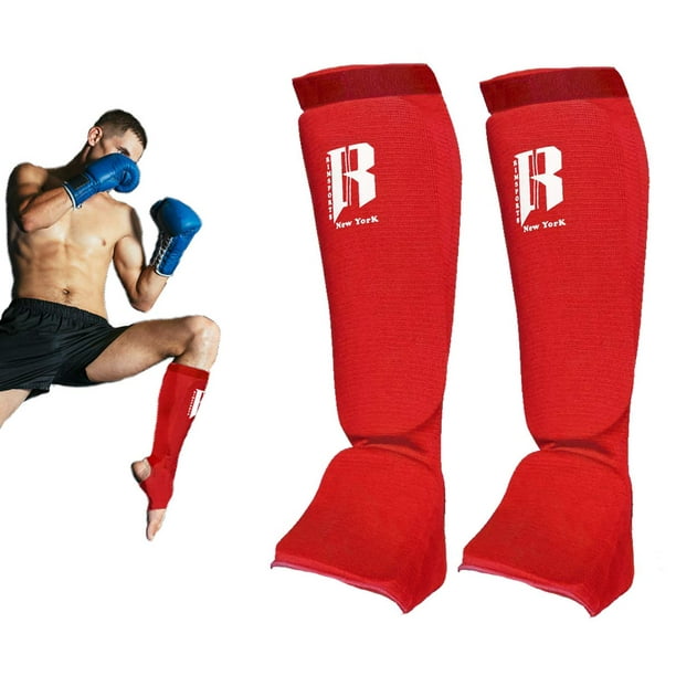 Rimsports Muay Thai Shin Guards For Mma Wrestling And Kickboxing Red L Xl Walmart Com Walmart Com