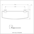 thumbnail image 2 of 433/24-ABZ Venus Collection 24 Inch Glass Shelf, Antique Bronze, 2 of 3