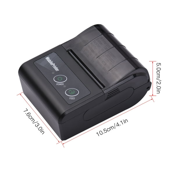 58mm Imprimante de Reçu Thermique sans Fil, Mini Imprimante Thermique  Portable Bluetooth avec Impression à Grande Vitesse Imprimante POS Mobile  pour